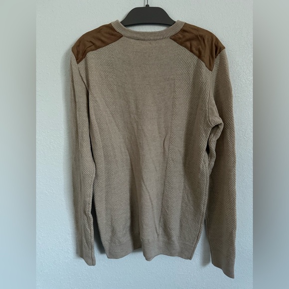OCTOBRE Editions/Sezane Men’s tan sweater Made in Portugal 100% merino wool - Picture 4 of 6